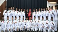 Barisan peserta upacara HUT ke-81 Kemerdekaan Republik Indonesia, Senin, (17/8/2026).