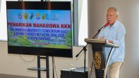 Dirangkai dengan peninggalan jejak hijau di Nusantara, Kepala Otorita IKN, Basuki Hadimuljono, meresmikan kegiatan penarikan mahasiswa KKN Bersama Kalimantan Universitas Consorsium (KUC)—Borneo Studies Network (BAN) Tahun 2026, Rabu (05/08/2026).