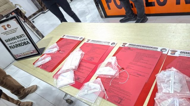 Barang Bukti Tindak Pidana Narkoba yang pernah diamankan Polres Kukar. (Dilla/lingkarkaltim)