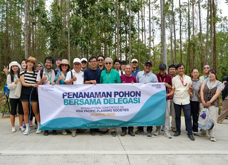 Rangkaian agenda kunjungan Delegasi ICAPPS 2026 dimulai dengan sambutan kunjungan di Kantor Balai Kota Otorita IKN, Panel Expert Discussion, serta diakhiri dengan peninggalan jejak hijau di Nusantara.(Dok.Otoritas IKN)