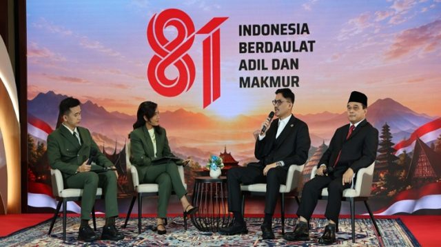 Anggota Komisi V DPR RI Teguh Iswara Suwardi saat menjadi narasumber Talk Show Spesial TVR Parlemen menjelang Sidang Tahunan MPR RI dan Sidang Bersama DPR RI dan DPD RI Tahun 2026 di Kompleks Parlemen, Jakarta, Jumat (14/8/2026).