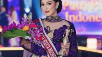 Ester Veronika, perempuan asal Desa Buluq Sen, Kecamatan Tabang, berhasil meraih posisi runner-up atau Top 3 Putri Pariwisata Indonesia 2026.(istimewa)