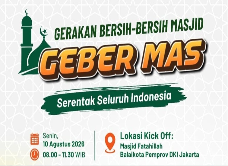 Poster Gerakan Bersih-bersih Masjid