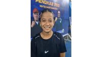 Atlet bulu tangkis, Karenina Nur Salsabila (13), Rabu (12/8/26). (Dilla/lingkarkaltim)
