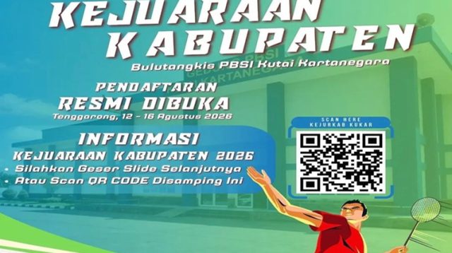 Pamflet Kejurkab 2026, Tenggarong. (Doc. PBSI Kutai Kartanegara)