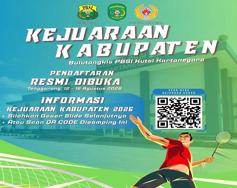 Pamflet Kejurkab 2026, Tenggarong. (Doc. PBSI Kutai Kartanegara)