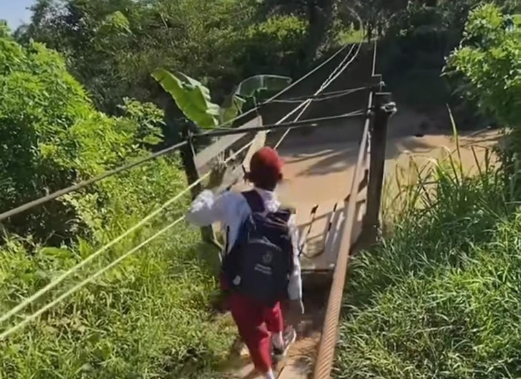 Kereta Gantung Santan Ulu. (Doc. Tangkapan Layar Facebook Arian)