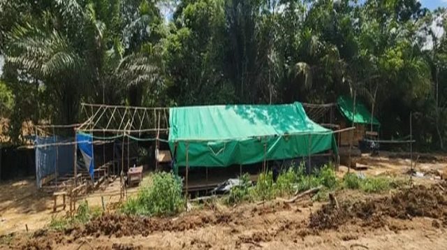 Teks Foto: Lokasi penambangan ilegal emas di Tabang. (Doc. Humas Polres Kukar)