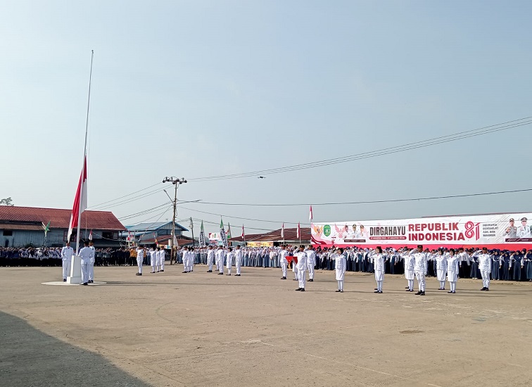 Peringatan HUT RI ke-81 di Kecamatan Muara Kaman. (M. As'ari/Lingkar Kaltim