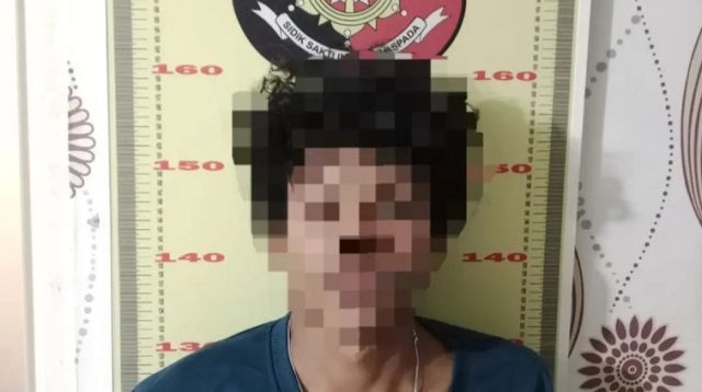 Pelaku yang diamankan Polsek Tabang, Senin (31/8/26). (Doc. Humas Polsek Tabang)