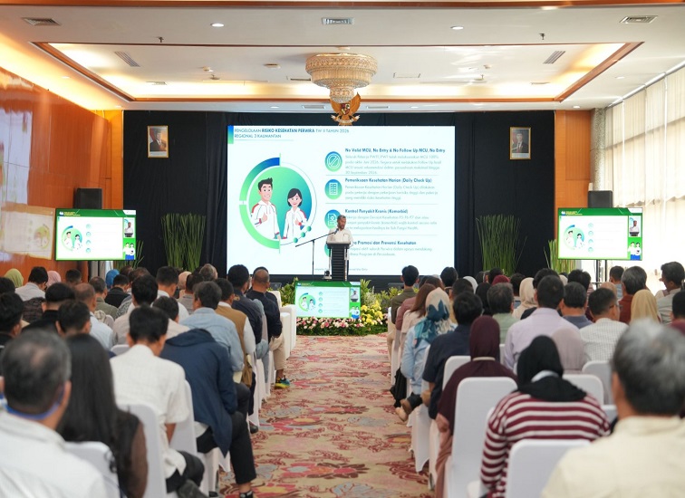 Town Hall Meeting (THM) Direktur Utama PHI yang berlangsung secara hybrid dan diikuti sekitar dua ribu pekerja dari berbagai wilayah operasi perusahaan di Jakarta dan Kalimantan beberapa waktu lalu.(Dok PHI)