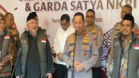 Kapolri saat menghadiri Syukuran Kemerdekaan RI ke-81 sekaligus bersilaturahmi dengan keluarga besar Garda Satya NKRI, Minggu (30/8/2026).