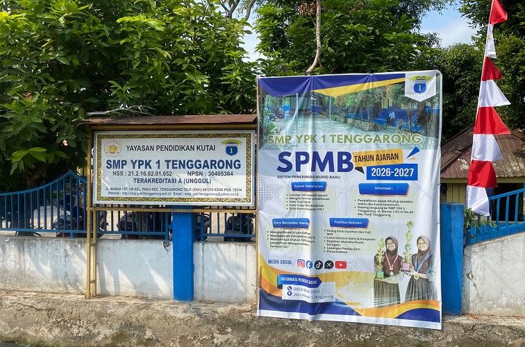 SMP YPK Tenggarong yang beralamatkan di Jalan Mawar.(Dok.Far/Lingkarkaltim)