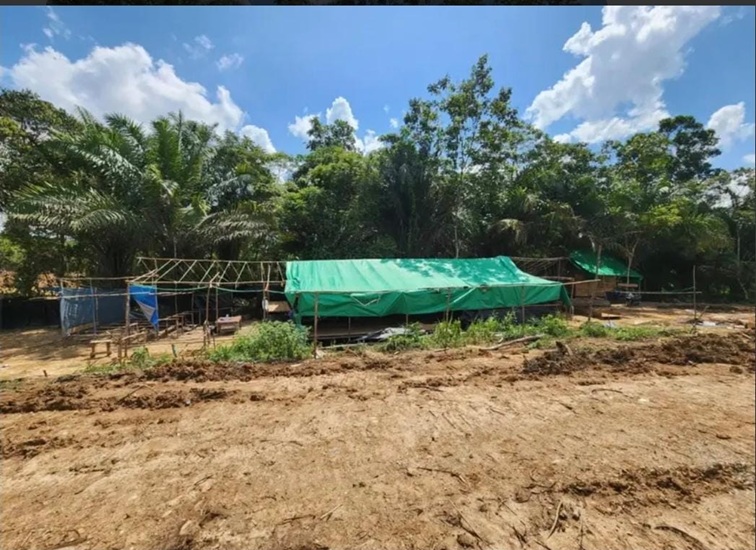 Lokasi pertambangan emas ilegal di Tabang, Selasa (4/8/26). (Doc. Humas Polres Kukar)