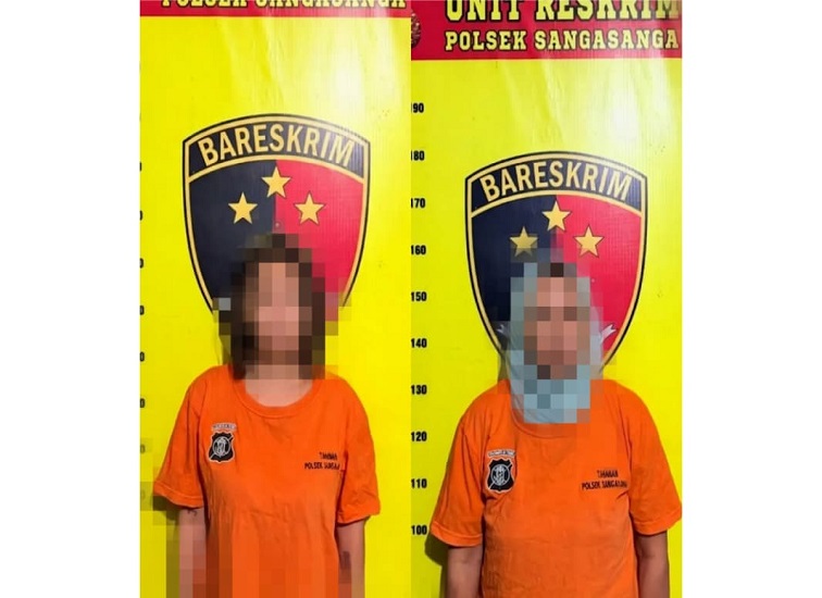 Pelaku diamankan Polsek Sanga-Sanga, Selasa (25/8/26). (Doc. Polsek Sanga-Sanga)