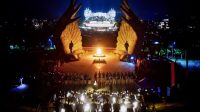 Kepala Otorita Ibu Kota Nusantara (Otorita IKN) Basuki Hadimuljono memimpin Upacara Malam Renungan Suci jelang HUT ke-81 RI di Taman Kusuma Bangsa, Nusantara, Minggu (16/8/2026). Upacara yang dipimpin oleh petugas internal Otorita IKN dan diiringi paduan suara pegawai ini diikuti sekitar 400 peserta dari jajaran Otorita IKN, DWP, mitra, hingga insan media. (Dok. Humas Otorita Ibu Kota Nusantara)