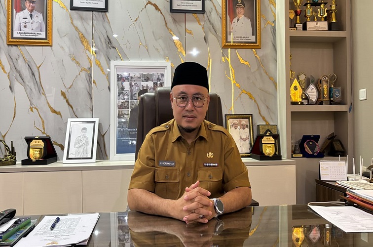Kepala Disdikbud Kukar Heriansyah, Senin (24/8/2026) (Rizki/Lingkarkaltim)