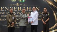 Badan Pemeriksa Keuangan Republik Indonesia (BPK RI) menyerahkan Laporan Hasil Pemeriksaan (LHP) atas Laporan Keuangan Kejaksaan RI Tahun Anggaran 2025 dengan opini Wajar Tanpa Pengecualian (WTP) pada Kamis, 3/9/2026 di Gedung Utama Kejaksaan Agung. (Dok. Kejaksaan RI)