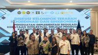 Diskusi Kelompok Terarah Koordinasi dan Sinkronisasi Penguatan Implementasi Regulasi Kekayaan Intelektual melalui Penguatan Kapasitas Penegakan Hukum di The Grove Suites by Grand Aston, Jakarta. (Foto: Dok. Kemenko Kumham Imipas RI)