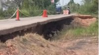 Kondisi Jalan Kuyung longsor, Kamis (10/9/2026) (Foto: Dok. Sarpin DPRD Kukar)
