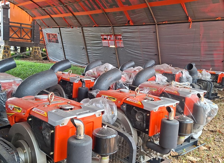 Beberapa Unit Mesin Pompa Air, Senin (21/9/26). (Dilla/lingkarkaltim)