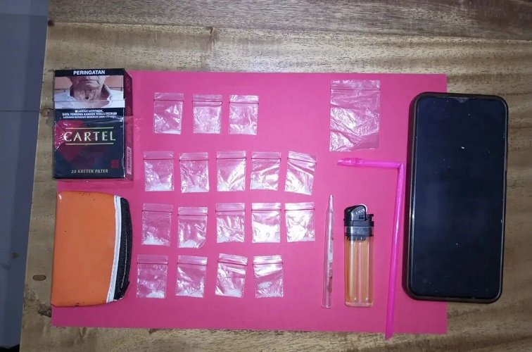 Barang bukti yang diamankan aparat kepolisian.(Dok.Polsek Muara Kaman)