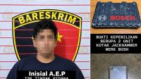 Pelaku dan barang bukti diamankan polisi.(Dok.Humas Polsek Samarinda Ulu)