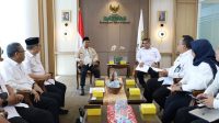 audiensi antara jajaran komisioner BAZNAS dan tim teknis Kemnaker di Gedung BAZNAS, Jakarta, Senin (14/9/2026)