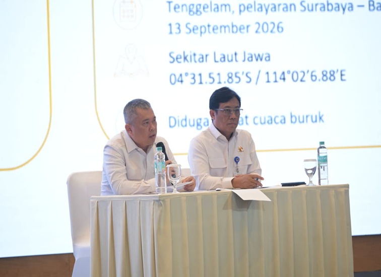 Menteri Perhubungan Dudy Purwagandhi dalam Rapat Kerja Teknis Direktorat Kesatuan Pengawasan Laut dan Pelayaran (KPLP) Tahun 2026, di Kantor Pusat Kementerian Perhubungan, Jakarta (15/9/26). (Dok. Kemenhub RI)