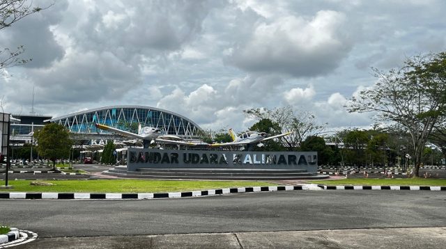 Kondisi Bandara Kalimarau kembali normal.(Foto:Nadzriel)