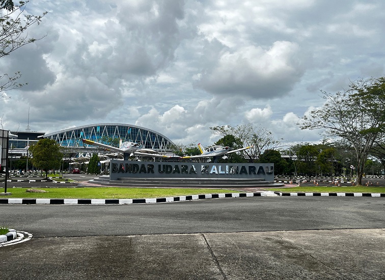 Kondisi Bandara Kalimarau kembali normal.(Foto:Nadzriel)