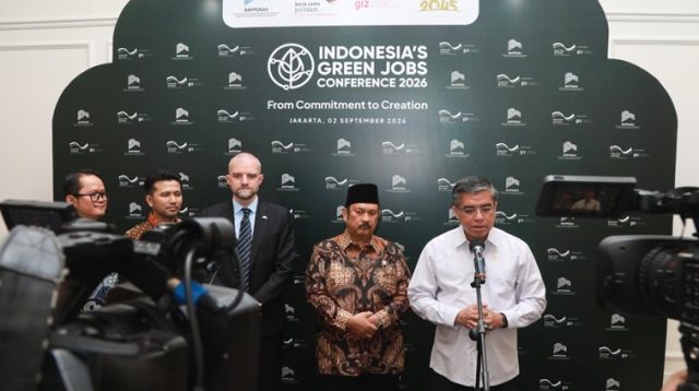 Menteri Ketenagakerjaan (Menaker), Yassierli saat menghadiri Indonesia’s Green Jobs Conference 2026 yang diselenggarakan Kementerian PPN/Bappenas di Jakarta, Rabu (2/9/2026). (Dok. Kementerian Ketenagakerjaan)
