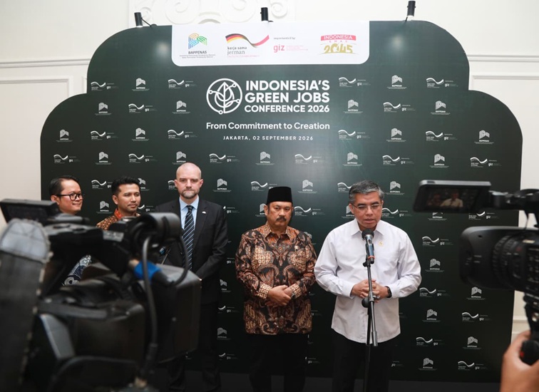 Menteri Ketenagakerjaan (Menaker), Yassierli saat menghadiri Indonesia’s Green Jobs Conference 2026 yang diselenggarakan Kementerian PPN/Bappenas di Jakarta, Rabu (2/9/2026). (Dok. Kementerian Ketenagakerjaan)