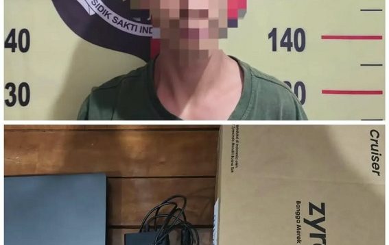 Barang bukti dan tersangka diamankan di Polsek Kembang Janggut.(Dok Polsek Kembang Janggut)