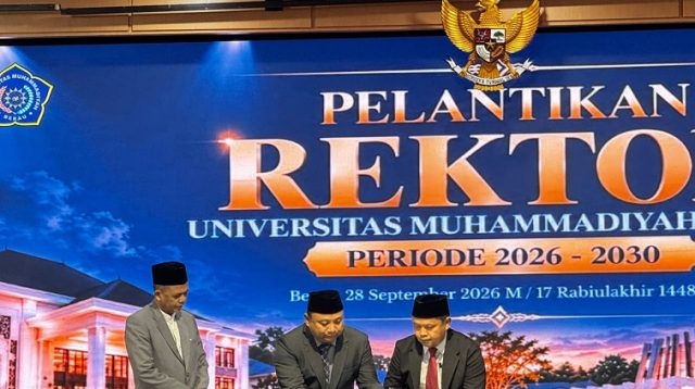 Pelantikan Rektor Universitas Muhammadiyah Berau, Senin 28 September 2026.(Foto: Nadzriel)
