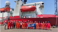 Pertamina kembali mencatatkan kinerja cemerlang dengan berhasil menyelesaikan Survei Seismik Offshore 2D SE Java sepanjang 6.000 km di Samudera Hindia.(Dok.Pertamina Hulu Energi)