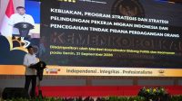 Menko Polkam, Jenderal TNI (Purn.) Djamari Chaniago dalam Workshop BPK RI bertema Memperkuat Pencegahan dan Penanganan TPPO melalui Deteksi Dini dan Mewujudkan Interoperabilitas Data Lintas Instansi di Jakarta, Senin (21/9/2026). (Dok. Kemenko Polkam)