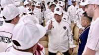 Presiden Prabowo Subianto disela-sela acara pelepasan Kontingen Indonesia yang akan berlaga pada Asian Games XX Aichi-Nagoya 2026 di Istana Negara, Jakarta, Rabu (09/09/2026). (Foto: Dok. Kemensetneg RI)