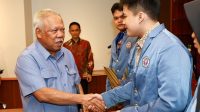 Kepala Otorita Ibu Kota Nusantara (IKN), Basuki Hadimuljono, menyambut mahasiswa angkatan pertama Universitas Gunadarma IKN.(Dok.Otorita IKN)
