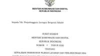 Screenshot Surat Edaran (SE) Nomor 4 Tahun 2026. (Dok. Menkomdigi)