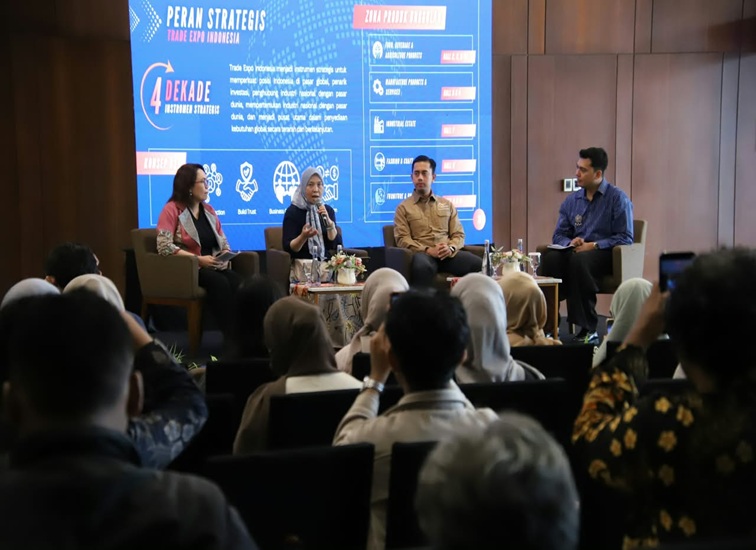 Konferensi Pers Technical Meeting TEI ke-41 di ICE BSD City, Kabupaten Tangerang, Banten, pada Rabu (30/9/26). (Dok. kemendag.go.id)