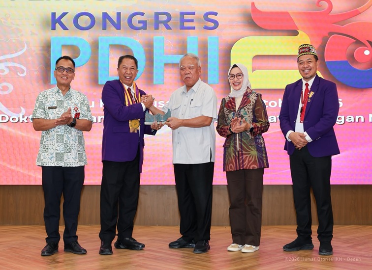 Pembukaan kongres XX Perhimpunan Dokter Hewan Indonesia (PDHI) di Kantor Bersama 3, Kawasan Inti Pusat Pemerintahan (KIPP) Nusantara, Kamis (15/10/2026). (Dok. Humas Otorita Ibu Kota Nusantara)