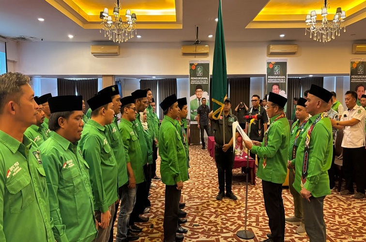 Pengukuhan pengurus DPC PKB Kukar, Rabu (28/10/2026) (Rizki/Lingkarkaltim)