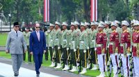 Presiden Republik Indonesia Prabowo Subianto menerima kunjungan kenegaraan Presiden Republik Arab Mesir Abdel Fattah El-Sisi di Istana Merdeka, Jakarta, pada Minggu (11/10/2026). (Dok. BPMI Setpres)