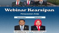 Pamflet Webinar Kearsipan Via Zoom dan Live Youtube BKPSDM Kukar. (Doc. BKPSDM)