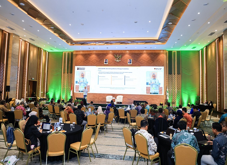 Forum Komunikasi Lembaga Sertifikasi Profesi P2 BUMN Summit 2026 di Jakarta, Kamis (15/10/2026).(Dok.Kemnaker)