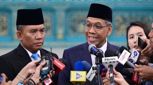 Kepala Badan Pengelolaan Gambut dan Mangrove Nasional (BPGMN) Satyawan Pudyatmoko usah pelantikan di Istana Negara, Jakarta, pada Kamis (15/10/2026). (Dok. BPMI Setpres)