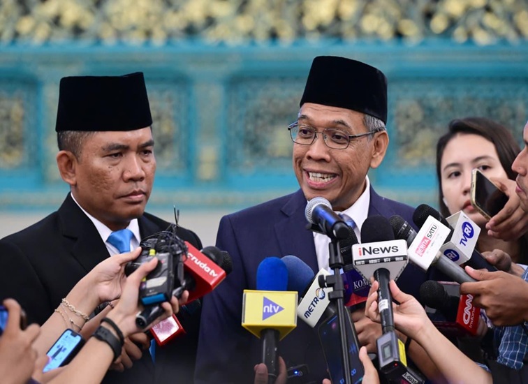 Kepala Badan Pengelolaan Gambut dan Mangrove Nasional (BPGMN) Satyawan Pudyatmoko usah pelantikan di Istana Negara, Jakarta, pada Kamis (15/10/2026). (Dok. BPMI Setpres)