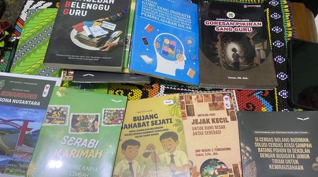 memfasilitasi penerbitan karya tulis siswa dan guru menjadi buku melalui kolaborasi dengan Nyalanesia.(*far/Lingkarkaltim)