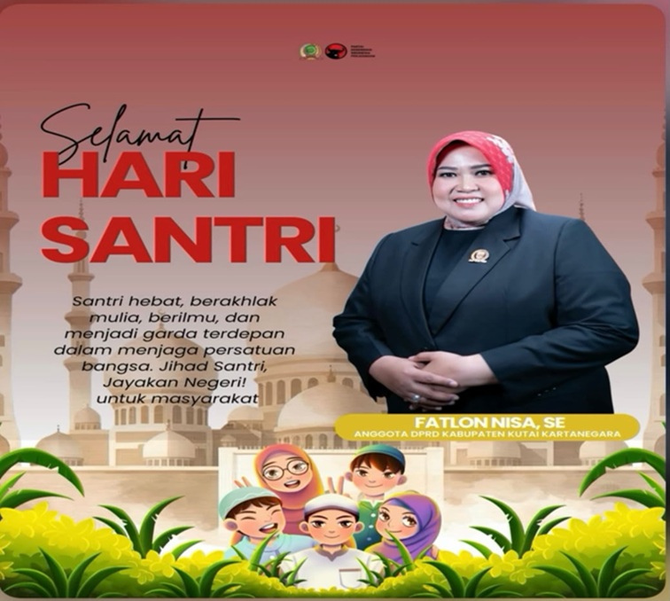 Flayer Hj Fatlon Nisa terkait Hari Santri Nasional